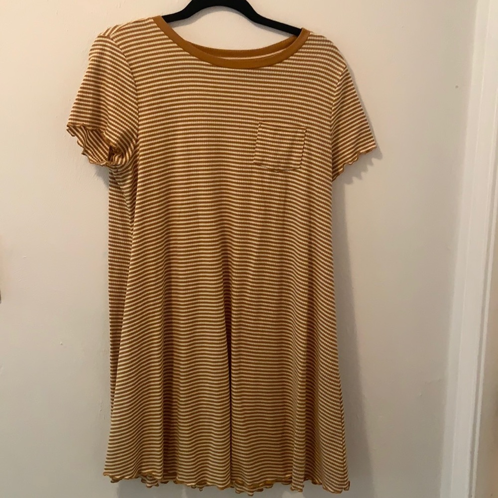 Yellow t-shirt dress
